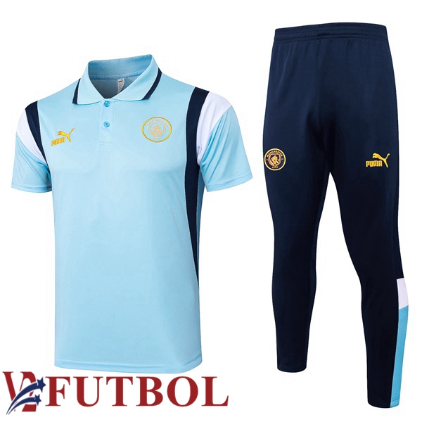 Camiseta Polo Manchester City + Pantalones Azul 2024/2025