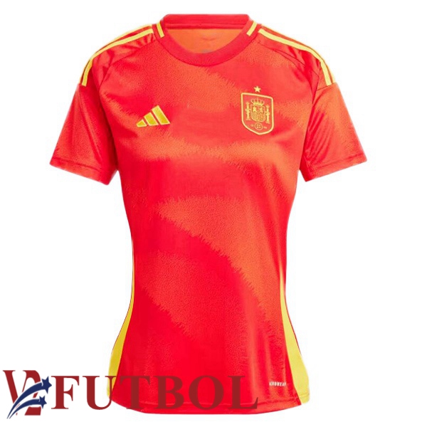 Camiseta Nacional España Mujer Primera Rojo 2024/2025 Camiseta Nacional España Mujer Primera Rojo 2024/2025