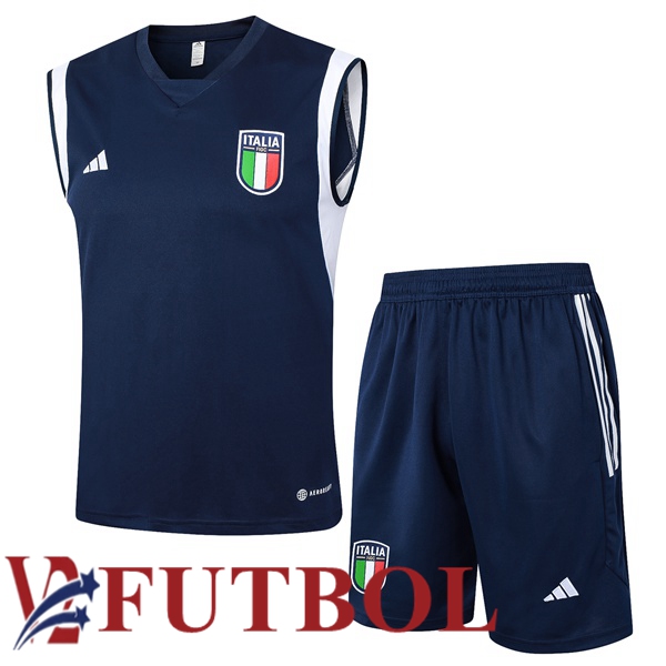 Chalecos De Futbol Italia + Cortos Azul Real 2024/2025