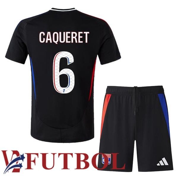 Camisetas De Futbol lyon OL (CAQUERET 6) Ninos Segunda Negro 2024/2025 Camisetas De Futbol lyon OL (CAQUERET 6) Ninos Segunda Negro 2024/2025
