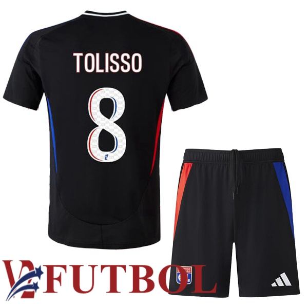 Camisetas De Futbol lyon OL (TOLISSO 8) Ninos Segunda Negro 2024/2025 Camisetas De Futbol lyon OL (TOLISSO 8) Ninos Segunda Negro 2024/2025