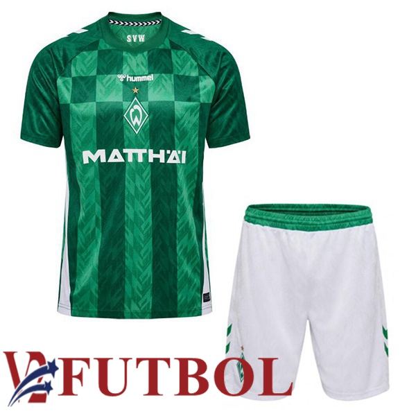 Camisetas De Futbol SV Werder Bremen Ninos Primera Verde 2024/2025 Camisetas De Futbol SV Werder Bremen Ninos Primera Verde 2024/2025