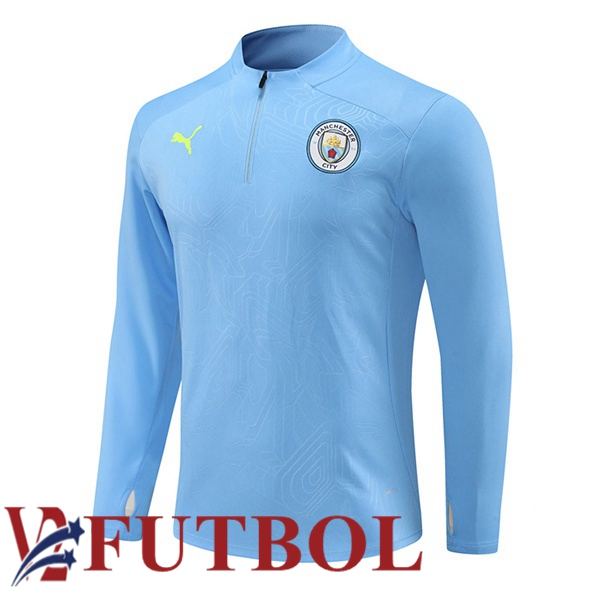 Sudadera De Entrenamiento Manchester City Azul 2024/2025 Sudadera De Entrenamiento Manchester City Azul 2024/2025