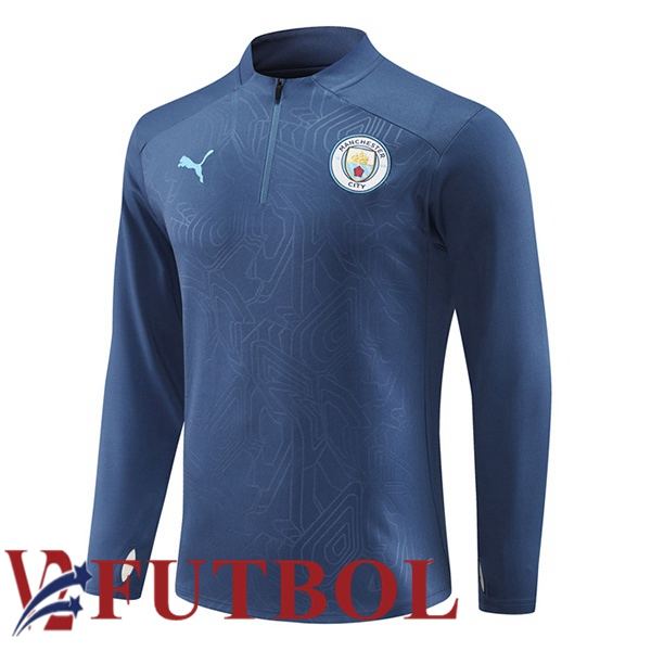 Sudadera De Entrenamiento Manchester City Azul Real 2024/2025 Sudadera De Entrenamiento Manchester City Azul Real 2024/2025