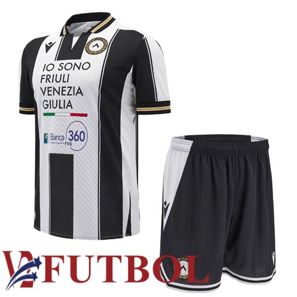 Camisetas De Futbol Udinese Calcio Ninos Primera Blanco Negro 2024/2025 Camisetas De Futbol Udinese Calcio Ninos Primera Blanco Negro 2024/2025
