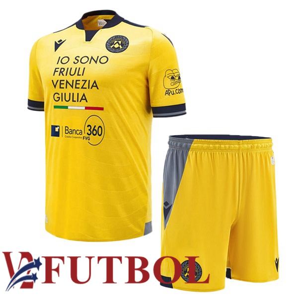 Camisetas De Futbol Udinese Calcio Ninos Segunda Amarillo 2024/2025 Camisetas De Futbol Udinese Calcio Ninos Segunda Amarillo 2024/2025