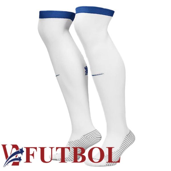 Calcetines De Futbol FC Chelsea Primera Blanco 2024/2025 Calcetines De Futbol FC Chelsea Primera Blanco 2024/2025