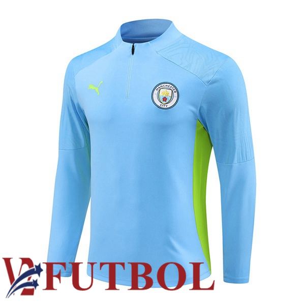 Sudadera De Entrenamiento Manchester City Azul 2024/2025 Sudadera De Entrenamiento Manchester City Azul 2024/2025