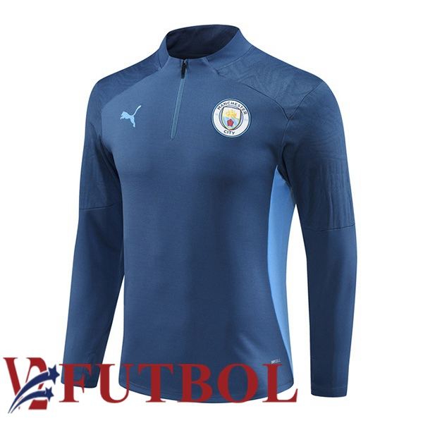 Sudadera De Entrenamiento Manchester City Azul Real 2024/2025 Sudadera De Entrenamiento Manchester City Azul Real 2024/2025