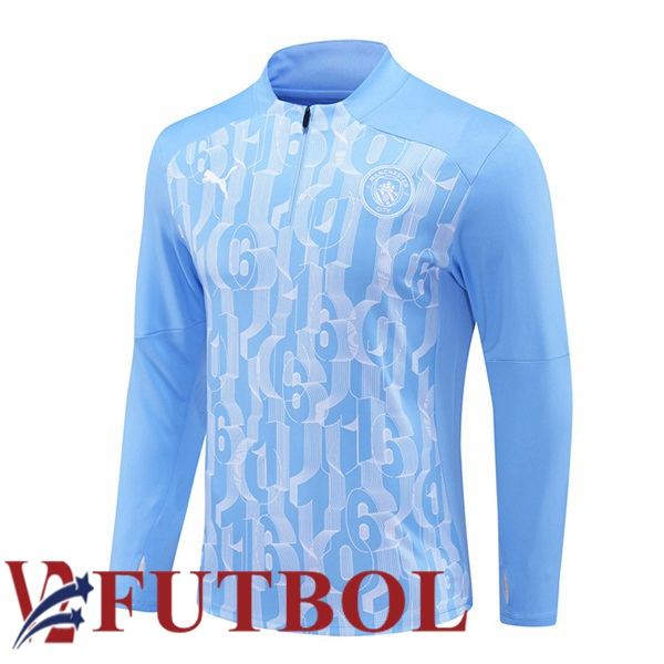 Sudadera De Entrenamiento Manchester City Azul 2024/2025 Sudadera De Entrenamiento Manchester City Azul 2024/2025