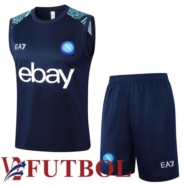 Chalecos De Futbol SSC Napoli + Cortos Azul Real 2024/2025 Chalecos De Futbol SSC Napoli + Cortos Azul Real 2024/2025