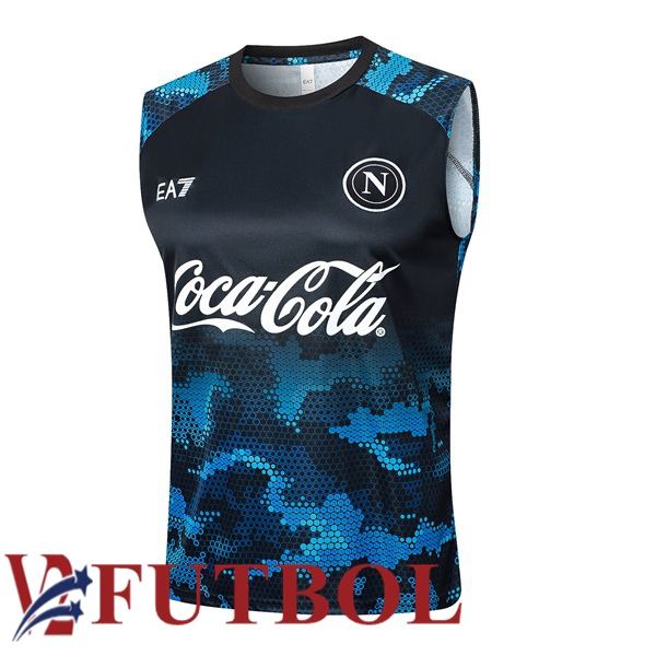Chalecos De Futbol SSC Napoli Azul Negro 2024/2025 Chalecos De Futbol SSC Napoli Azul Negro 2024/2025