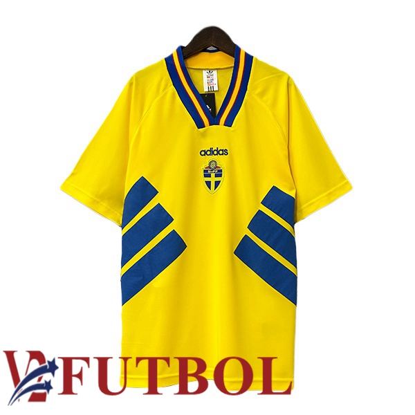 Camisetas De Futbol Suecia Retro Primera Amarillo 1994