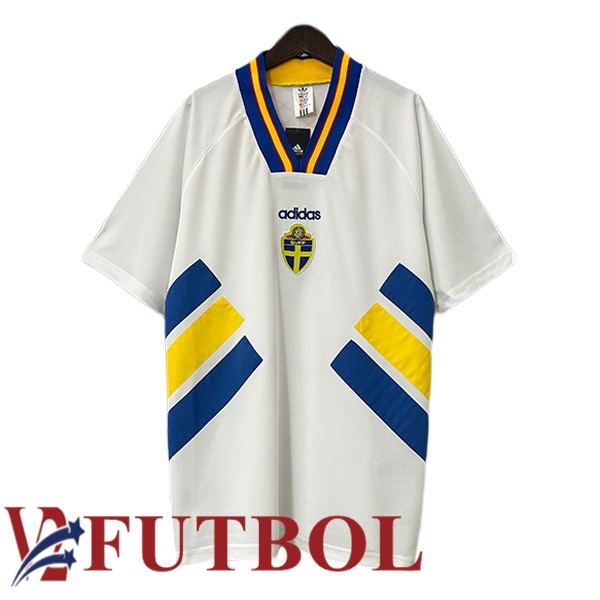Camisetas De Futbol Suecia Retro Segunda Blanco 1994