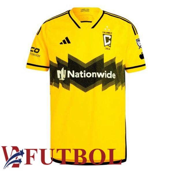 Camisetas De Futbol Columbus Crew Primera Amarillo 2025/2026 Camisetas De Futbol Columbus Crew Primera Amarillo 2025/2026