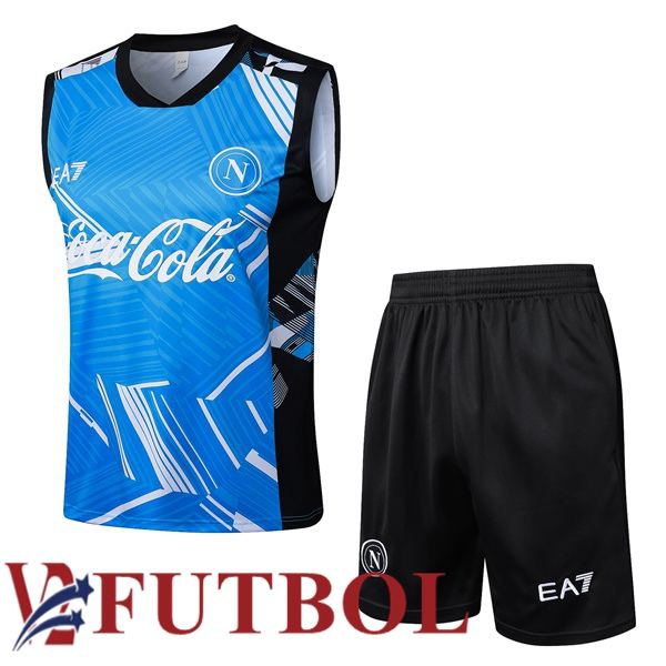 Chalecos De Futbol SSC Napoli + Cortos Azul 2025/2026 Chalecos De Futbol SSC Napoli + Cortos Azul 2025/2026
