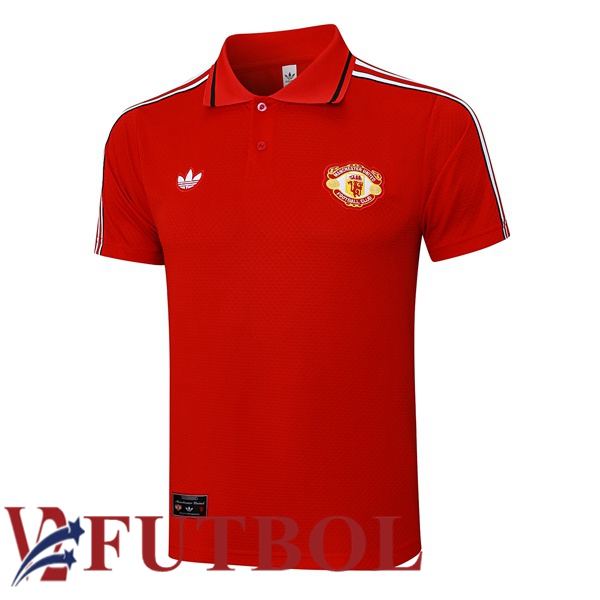 Camiseta Polo Manchester United Rojo 2025/2026 Camiseta Polo Manchester United Rojo 2025/2026