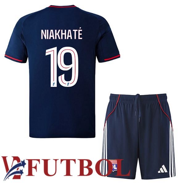 Camisetas De Futbol lyon OL (NIAKHATÉ 19) Ninos Segunda Azul Real 2025/2026 Camisetas De Futbol lyon OL (NIAKHATÉ 19) Ninos Segunda Azul Real 2025/2026