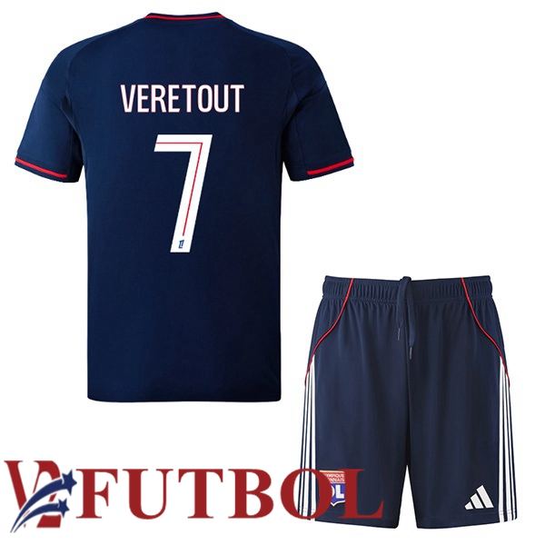 Camisetas De Futbol lyon OL (TOLISSO 8) Ninos Segunda Azul Real 2025/2026 Camisetas De Futbol lyon OL (TOLISSO 8) Ninos Segunda Azul Real 2025/2026