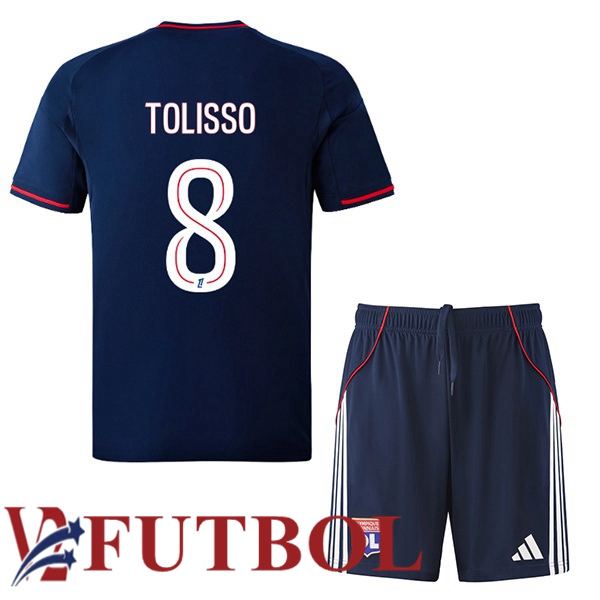 Camisetas De Futbol lyon OL (VERETOUT 7) Ninos Segunda Azul Real 2025/2026 Camisetas De Futbol lyon OL (VERETOUT 7) Ninos Segunda Azul Real 2025/2026
