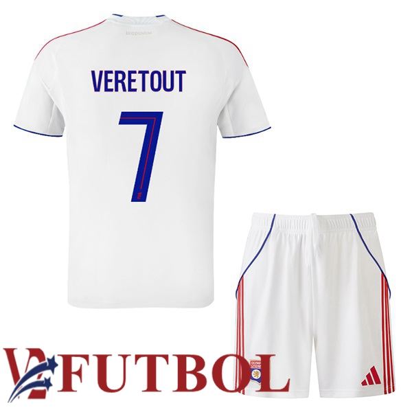 Camisetas De Futbol lyon OL (TOLISSO 8) Ninos Primera Blanco 2025/2026 Camisetas De Futbol lyon OL (TOLISSO 8) Ninos Primera Blanco 2025/2026