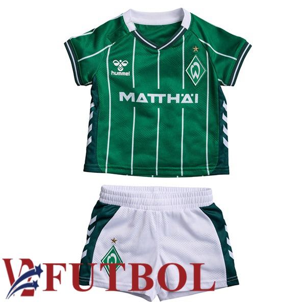 Camisetas De Futbol SV Werder Bremen Ninos Primera Verde 2025/2026 Camisetas De Futbol SV Werder Bremen Ninos Primera Verde 2025/2026