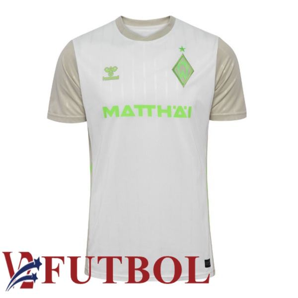 Camisetas De Futbol SV Werder Bremen Segunda Blanco 2025/2026 Camisetas De Futbol SV Werder Bremen Segunda Blanco 2025/2026