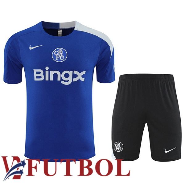 Camiseta Entrenamiento FC Chelsea + Cortos Azul 2025/2026 Camiseta Entrenamiento FC Chelsea + Cortos Azul 2025/2026