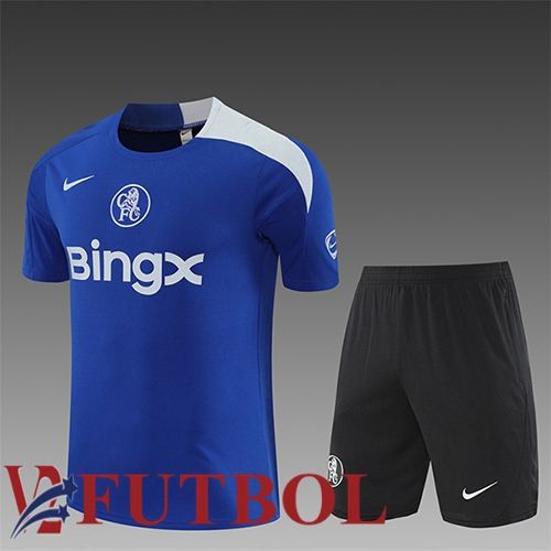 Camiseta Entrenamiento FC Chelsea Ninos Azul/Blanco 2025/2026 Camiseta Entrenamiento FC Chelsea Ninos Azul/Blanco 2025/2026