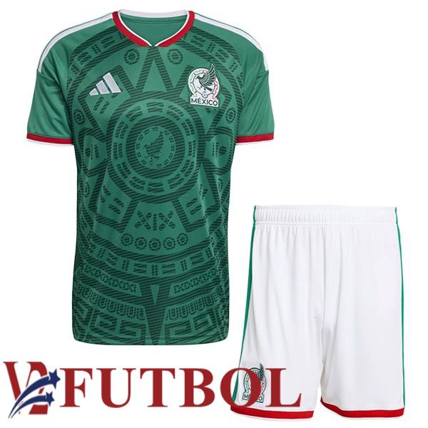 Camisetas De Futbol De México Ninos Primera Verde 2026/2027