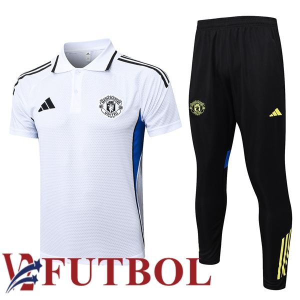 Camiseta Polo Manchester United + Pantalones Blanco 2025/2026 Camiseta Polo Manchester United + Pantalones Blanco 2025/2026