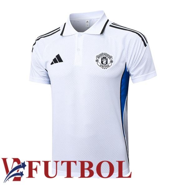 Camiseta Polo Manchester United Blanco 2025/2026 Camiseta Polo Manchester United Blanco 2025/2026