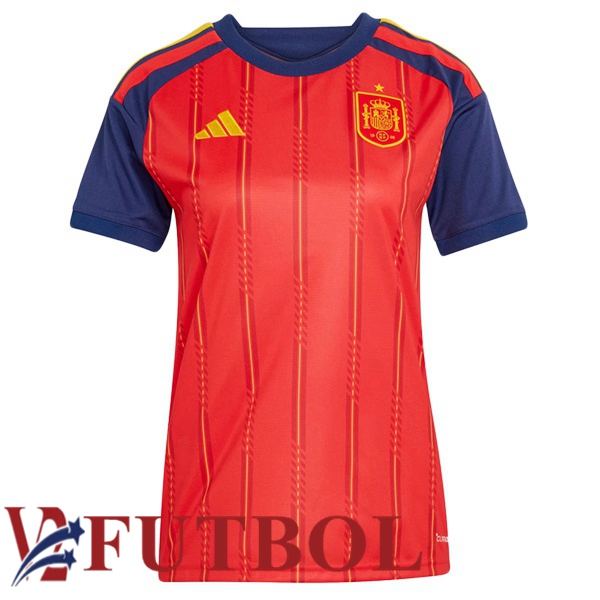 Camisetas De Futbol De España Mujer Primera Rojo 2026/2027 Camisetas De Futbol De España Mujer Primera Rojo 2026/2027