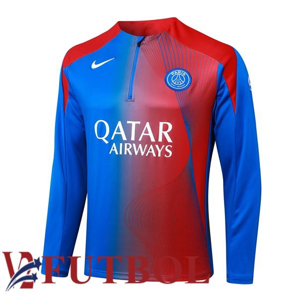 Sudadera De Entrenamiento Paris PSG Azul Rojo 2025/2026