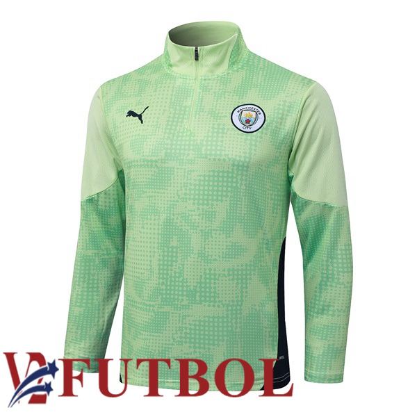 Sudadera De Entrenamiento Manchester City Verde 2025/2026 Sudadera De Entrenamiento Manchester City Verde 2025/2026