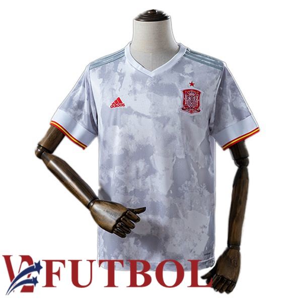 Camisetas De Futbol España Retro Segunda Blanco 2020
