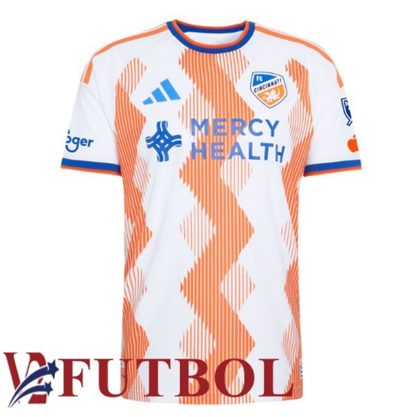 Camisetas De Futbol FC Cincinnati Segunda Naranja Blanco 2026/2027