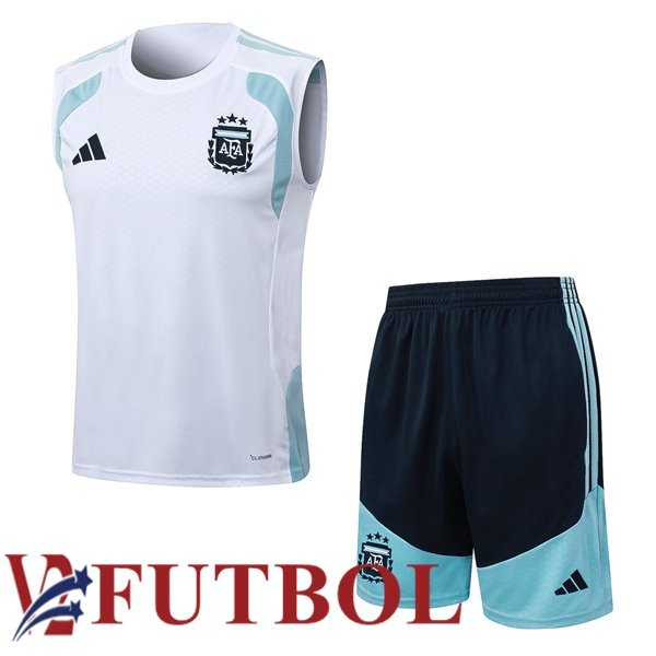 Chalecos De Futbol Argentina + Cortos Blanco 2026/2027 Chalecos De Futbol Argentina + Cortos Blanco 2026/2027