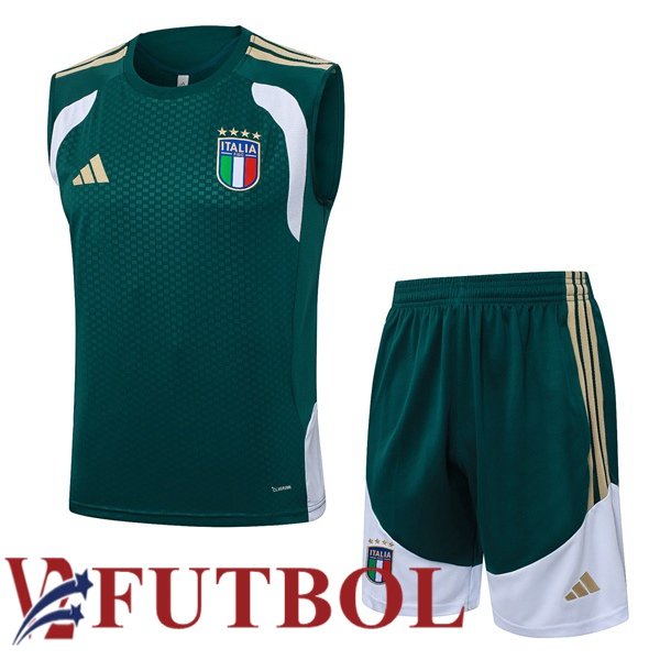 Chalecos De Futbol Italia + Cortos Verde 2026/2027