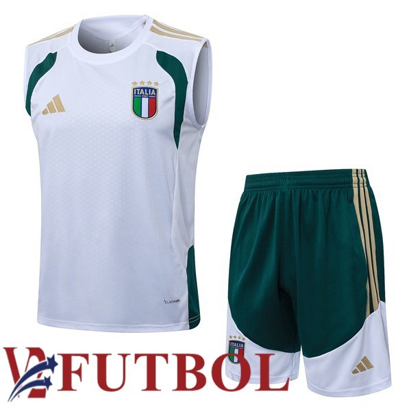 Chalecos De Futbol Italia + Cortos Blanco 2026/2027