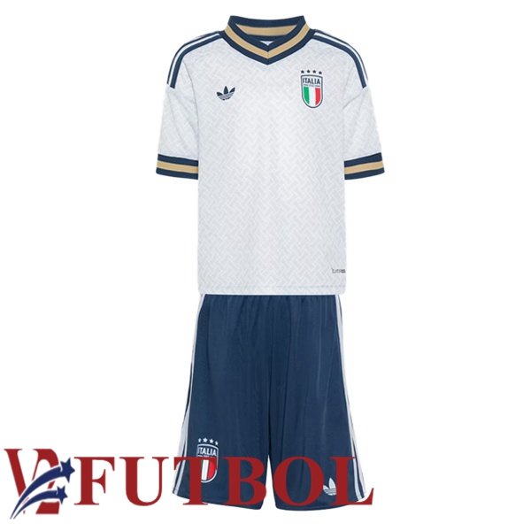 Camisetas De Futbol Italia Ninos Segunda Blanco 2026/2027