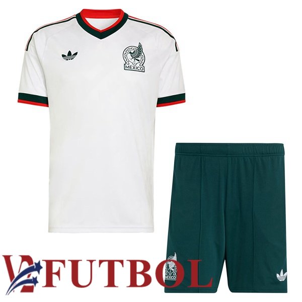 Camisetas De Futbol México Ninos Segunda Blanco 2026/2027