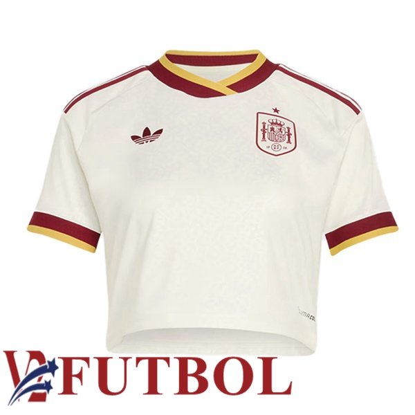 Camisetas De Futbol España Court Mujer Segunda Blanco 2026/2027 Camisetas De Futbol España Court Mujer Segunda Blanco 2026/2027