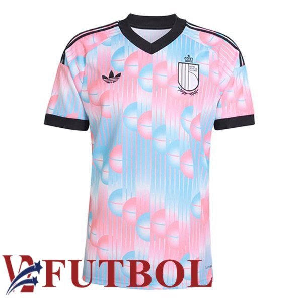 Camisetas De Futbol Bélgica Segunda Rosado Azul Copa Del Mundo 2026