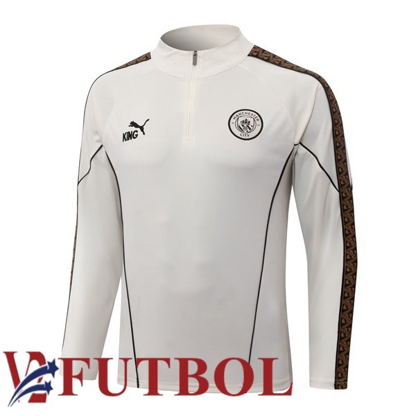 Sudadera De Entrenamiento Manchester City Blanco 2026/2027 Sudadera De Entrenamiento Manchester City Blanco 2026/2027