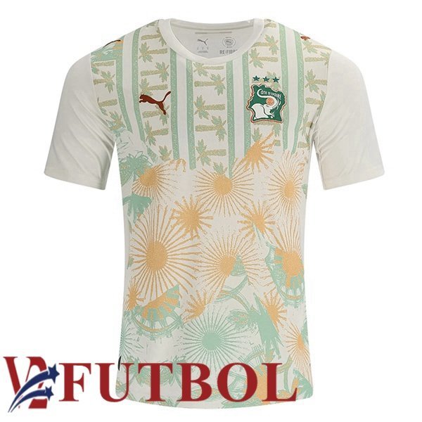 Camisetas De Futbol Costa De Marfil Segunda Blanco Verde Copa Del Mundo 2026 Camisetas De Futbol Costa De Marfil Segunda Blanco Verde Copa Del Mundo 2026