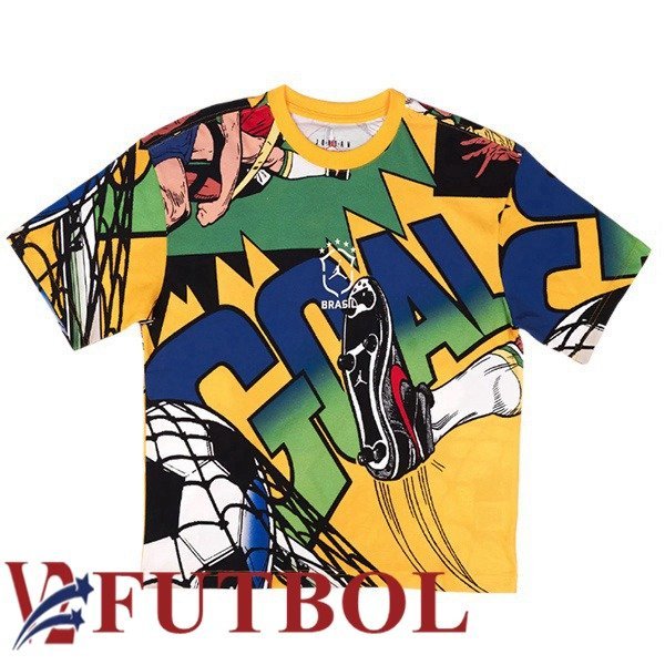 Camisetas De Futbol Brasil Edición Especial Amarillo Verde Copa Del Mundo 2026