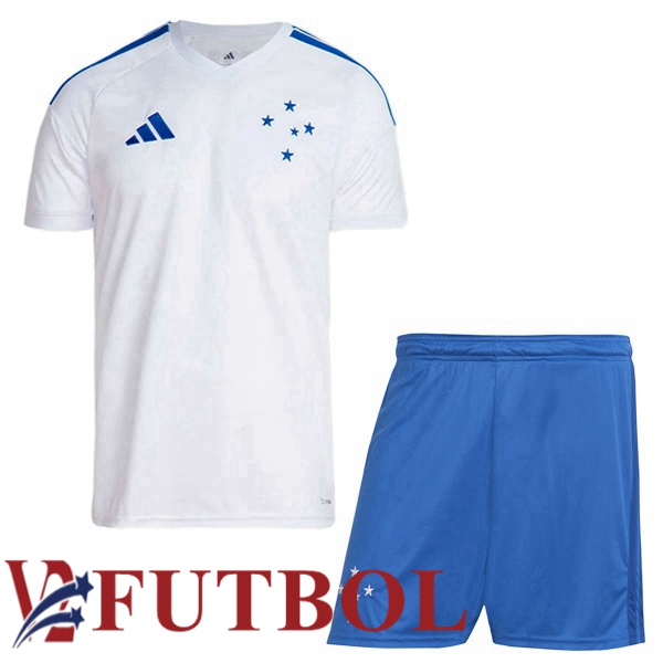 Camisetas De Futbol Cruzeiro EC Ninos Segunda Blanco 2026/2027 Camisetas De Futbol Cruzeiro EC Ninos Segunda Blanco 2026/2027