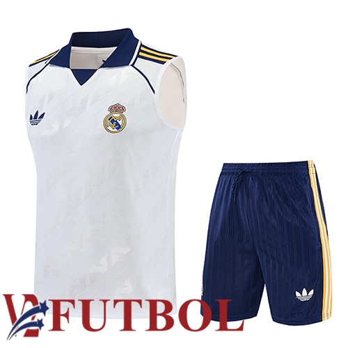 Chalecos De Futbols Real Madrid Blanco/Azul 2026/2027 Chalecos De Futbols Real Madrid Blanco/Azul 2026/2027