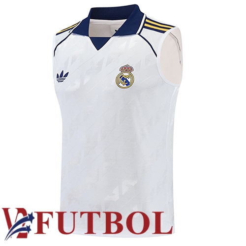 Chalecos De Futbols Real Madrid Blanco/Azul 2026/2027 Chalecos De Futbols Real Madrid Blanco/Azul 2026/2027